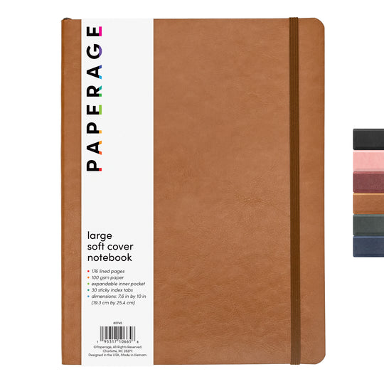 Large Lined Journal Notebook, Softcover (7.6 in x 10 in)