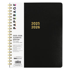 PAPERAGE 17 Month Academic Planner 2025-2026, Weekly & Monthly Spreads, August 2025 - December 2026, Large (8.5 in x 11 in)