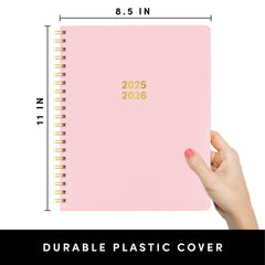 PAPERAGE 17 Month Academic Planner 2025-2026, Weekly & Monthly Spreads, August 2025 - December 2026, Large (8.5 in x 11 in)
