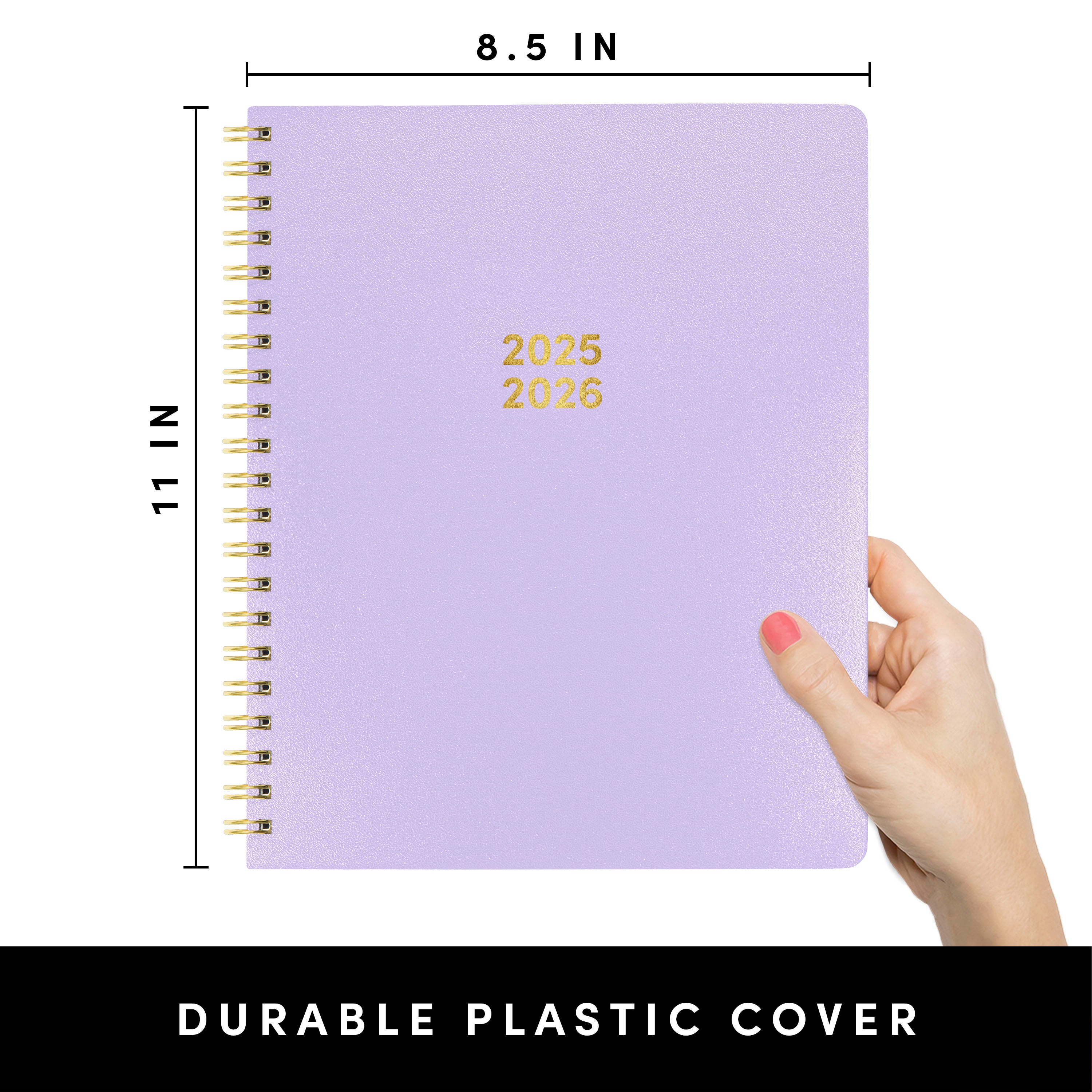 17 Month Academic Planner, Weekly & Monthly Spreads, August 2025 - December 2026 (8.5 in x 11 in)