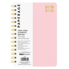 PAPERAGE 17 Month Academic Planner 2025-2026, Weekly & Monthly Spreads, August 2025 - December 2026, Small (5 in x 8 in)