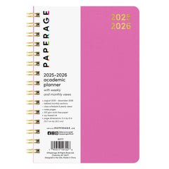 PAPERAGE 17 Month Academic Planner 2025-2026, Weekly & Monthly Spreads, August 2025 - December 2026, Small (5 in x 8 in)