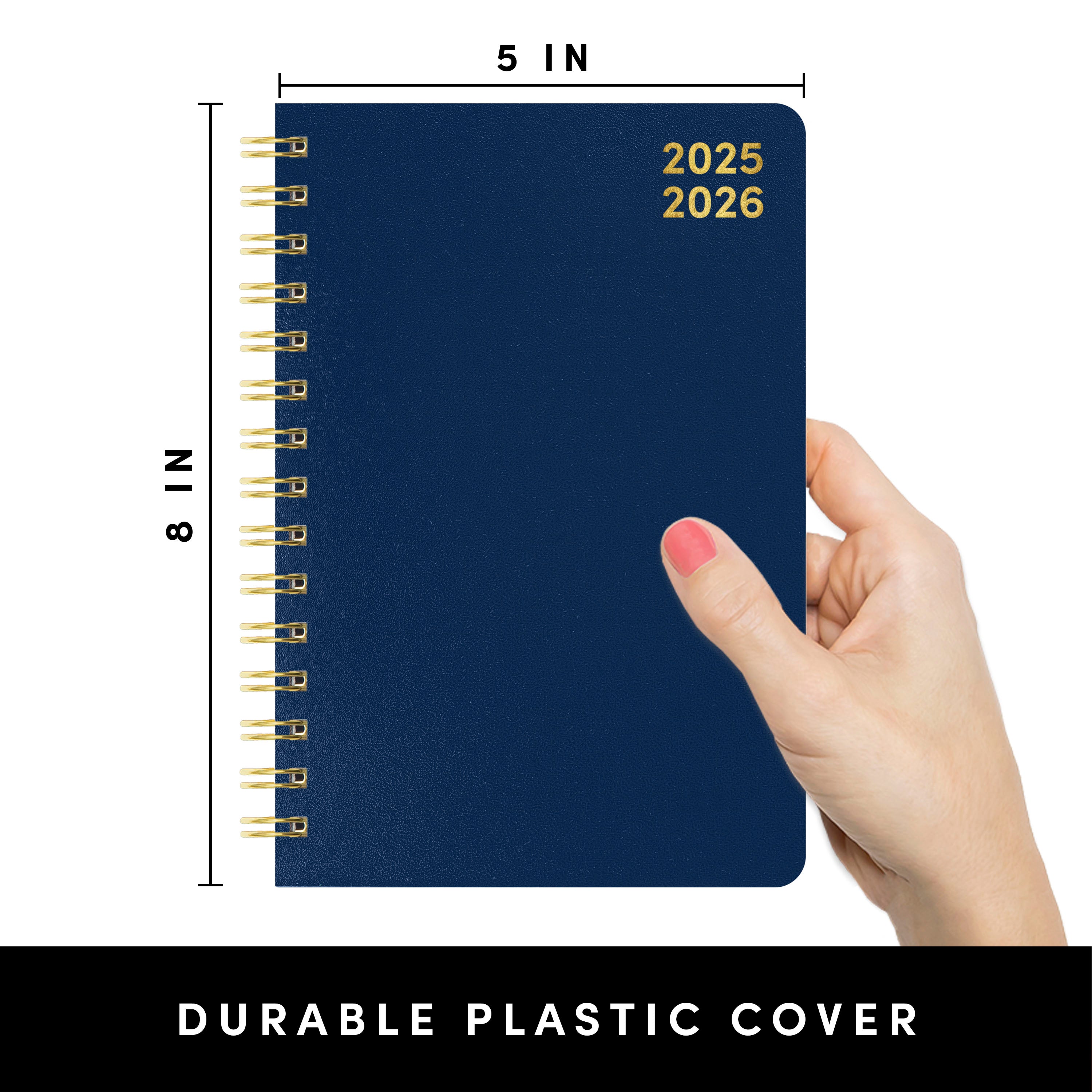PAPERAGE 17 Month Academic Planner 2025-2026, Weekly & Monthly Spreads, August 2025 - December 2026, Small (5 in x 8 in)