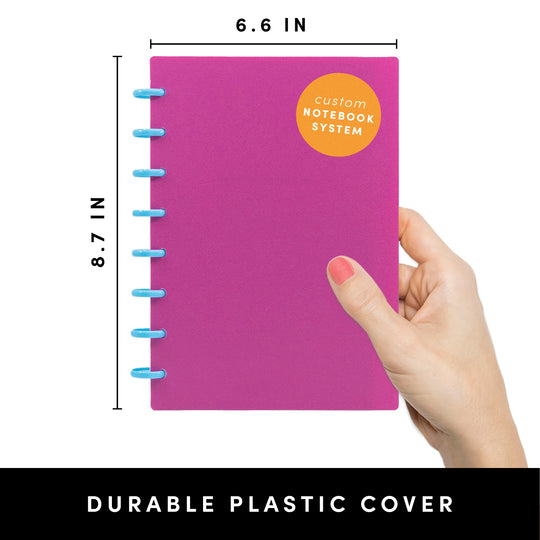 PAPERAGE Customizable Discbound Notebook, 134 Pages, 8-Disc Refillable Spiral Journal with Removable Pages, 12-Month Undated Calendar, Divider Sheets & Accessories, 8.8 in x 7.2 in