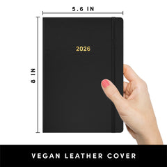 2026 Planner, Weekly & Monthly, 12-Month Hardcover, 5.6
