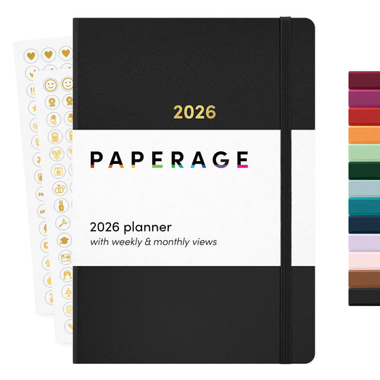 2026 Planner, Weekly & Monthly, 12-Month Hardcover, 5.6