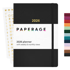 2026 Planner, Weekly & Monthly, 12-Month Hardcover, 5.6