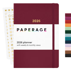 2026 Planner, Weekly & Monthly, 12-Month Hardcover, 5.6