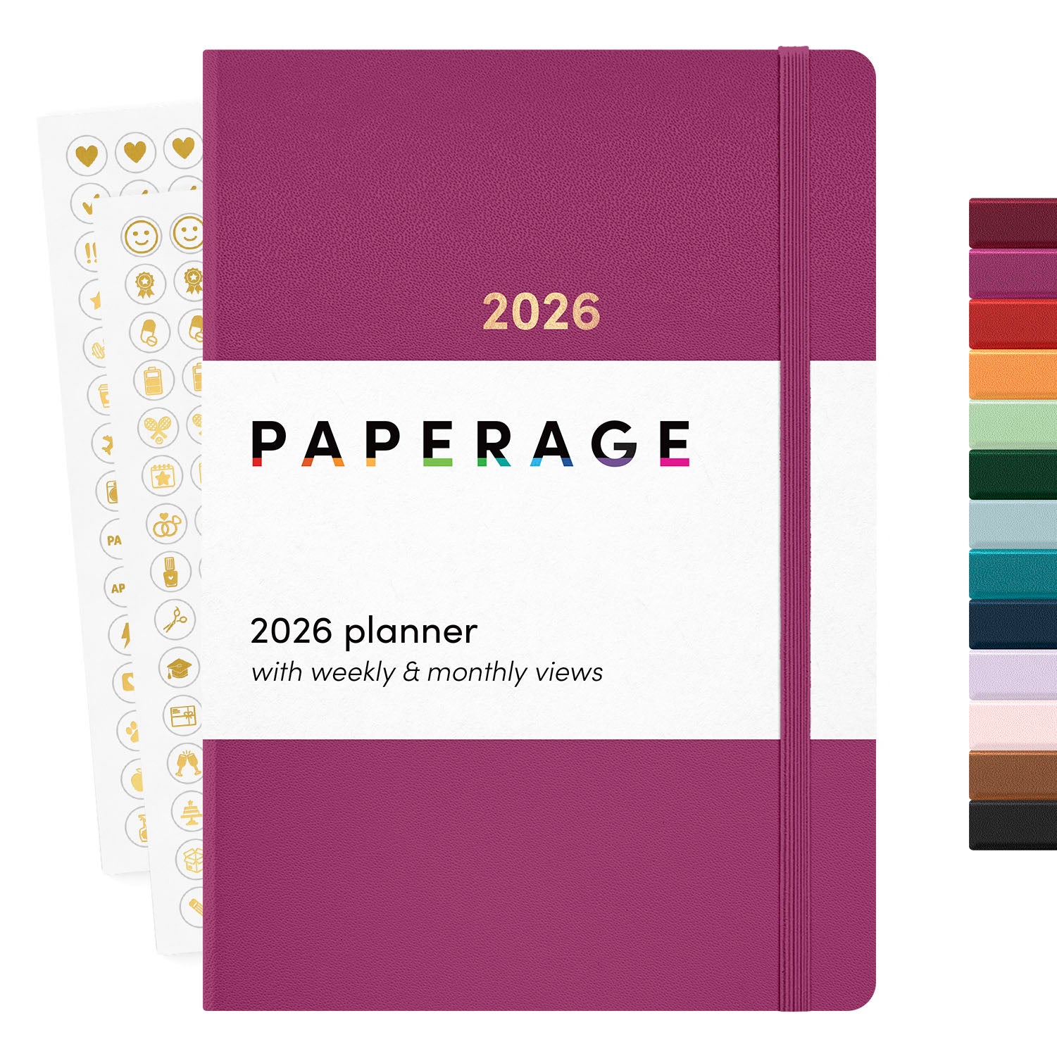 2026 Planner, Weekly & Monthly, 12-Month Hardcover, 5.6