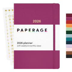 2026 Planner, Weekly & Monthly, 12-Month Hardcover, 5.6