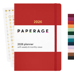 2026 Planner, Weekly & Monthly, 12-Month Hardcover, 5.6