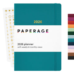 2026 Planner, Weekly & Monthly, 12-Month Hardcover, 5.6
