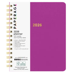 2026 Spiral Planner, Weekly & Monthly Layouts with Notes – Medium or Large Size