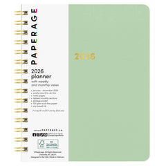 2026 Spiral Planner, Weekly & Monthly Layouts with Notes – Medium or Large Size