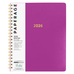 2026 Spiral Planner, Weekly & Monthly Layouts with Notes – Medium or Large Size