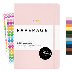 2027 Hardcover Weekly & Monthly Planner, (January 2027 - December 2027), 5.6 in x 8 in