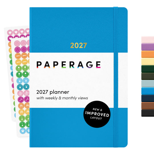 2027 Hardcover Weekly & Monthly Planner, (January 2027 - December 2027), 5.6 in x 8 in