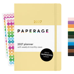 2027 Hardcover Weekly & Monthly Planner, (January 2027 - December 2027), 5.6 in x 8 in