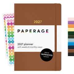 2027 Hardcover Weekly & Monthly Planner, (January 2027 - December 2027), 5.6 in x 8 in