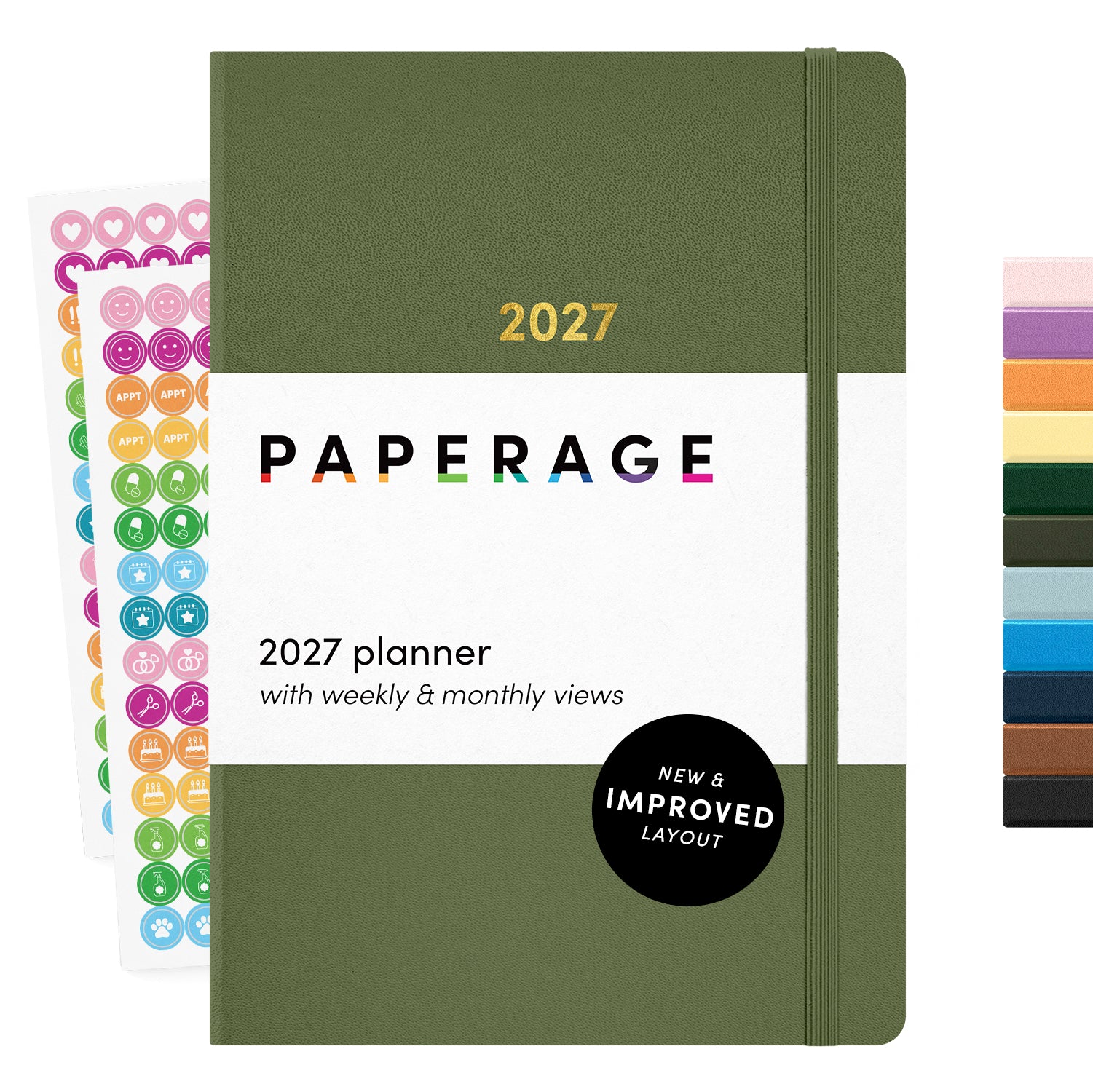 2027 Hardcover Weekly & Monthly Planner, (January 2027 - December 2027), 5.6 in x 8 in