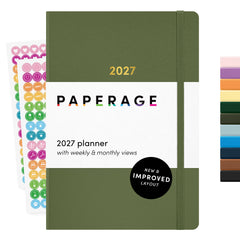 2027 Hardcover Weekly & Monthly Planner, (January 2027 - December 2027), 5.6 in x 8 in