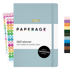 2027 Hardcover Weekly & Monthly Planner, (January 2027 - December 2027), 5.6 in x 8 in