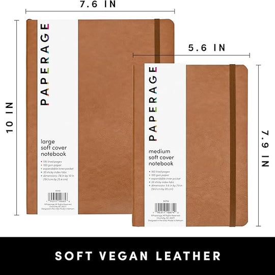 Large Lined Journal Notebook, Softcover (7.6 in x 10 in)