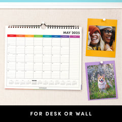 2025 Small Calendar, Minimalist Wall and Desk Calendar (9 in x 11 in)