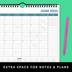 2025 Small Calendar, Minimalist Wall and Desk Calendar (9 in x 11 in)