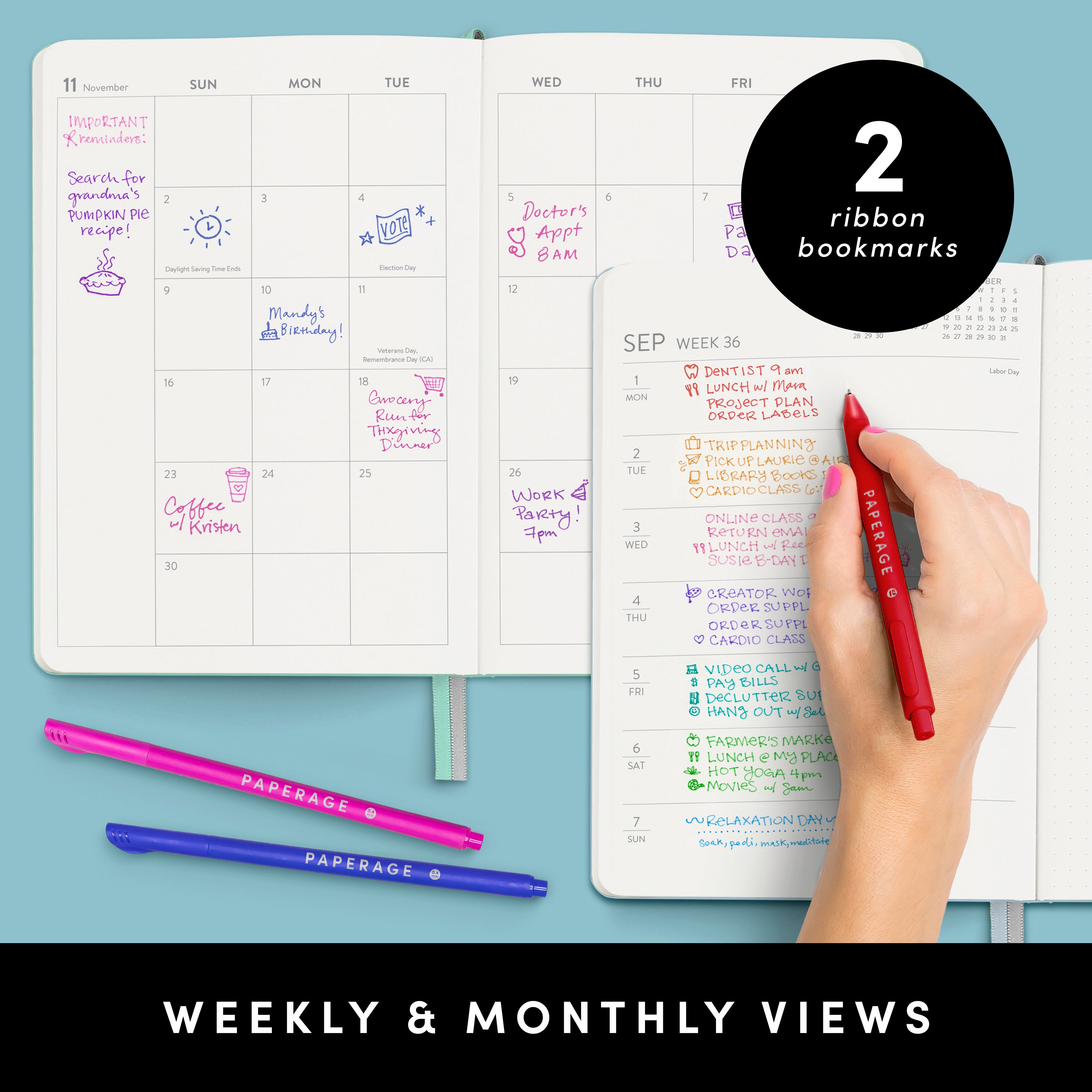 2025 Weekly & Monthly Planner, Hardcover (5.7 in x 8 in)