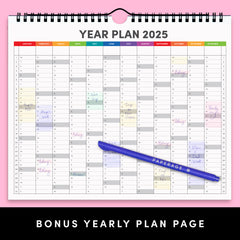 2025 3 Pack Small Calendars, Minimalist Wall and Desk Calendar (9 in x 11 in)