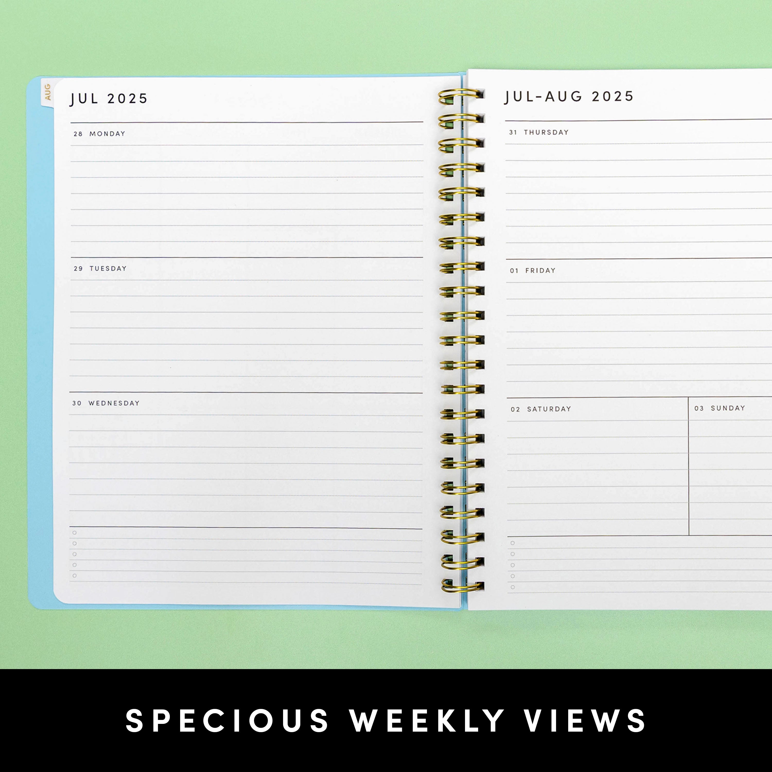 PAPERAGE 17 Month Academic Planner 2025-2026, Weekly & Monthly Spreads, August 2025 - December 2026, Large (8.5 in x 11 in)