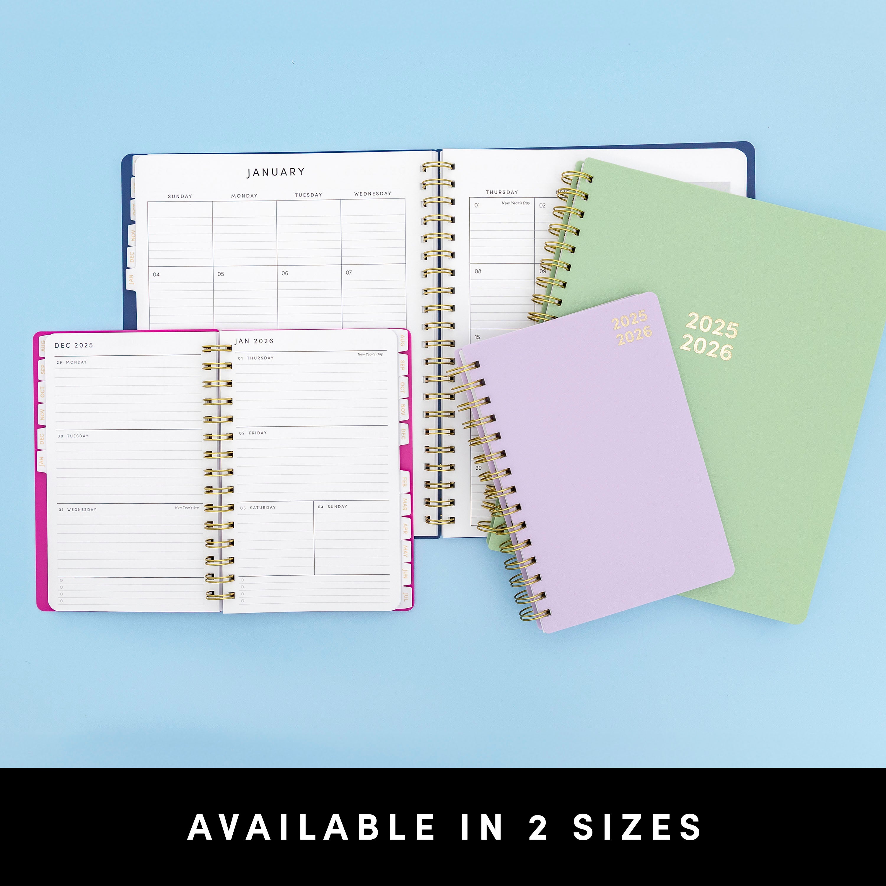 PAPERAGE 17 Month Academic Planner 2025-2026, Weekly & Monthly Spreads, August 2025 - December 2026, Large (8.5 in x 11 in)