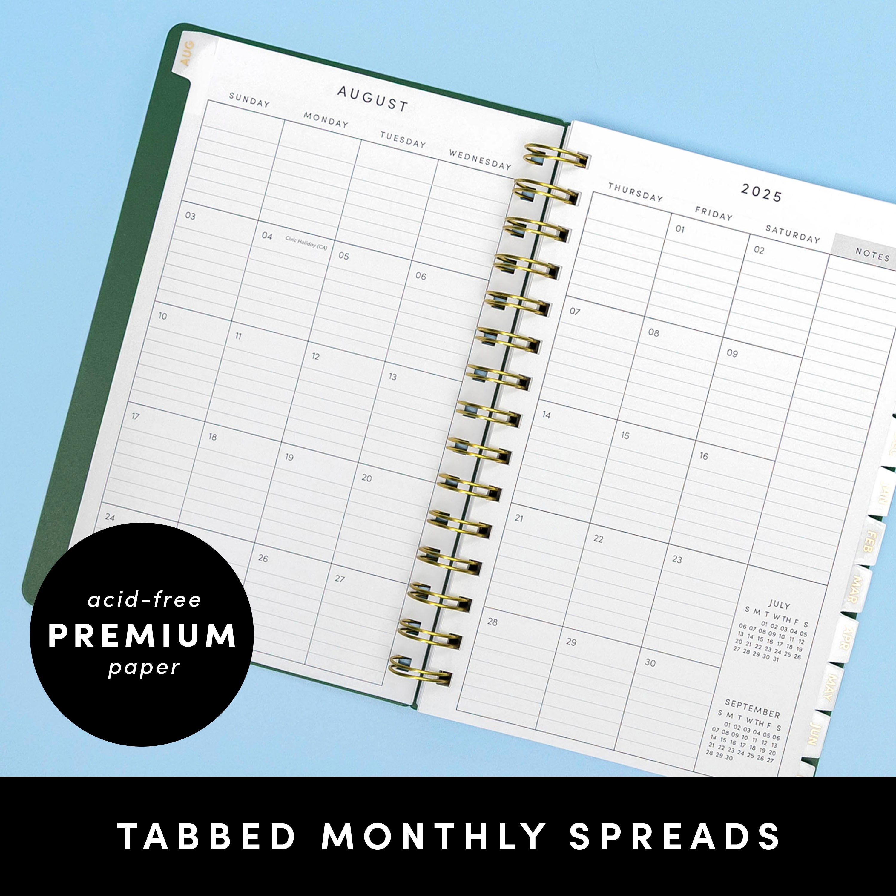 PAPERAGE 17 Month Academic Planner 2025-2026, Weekly & Monthly Spreads, August 2025 - December 2026, Small (5 in x 8 in)