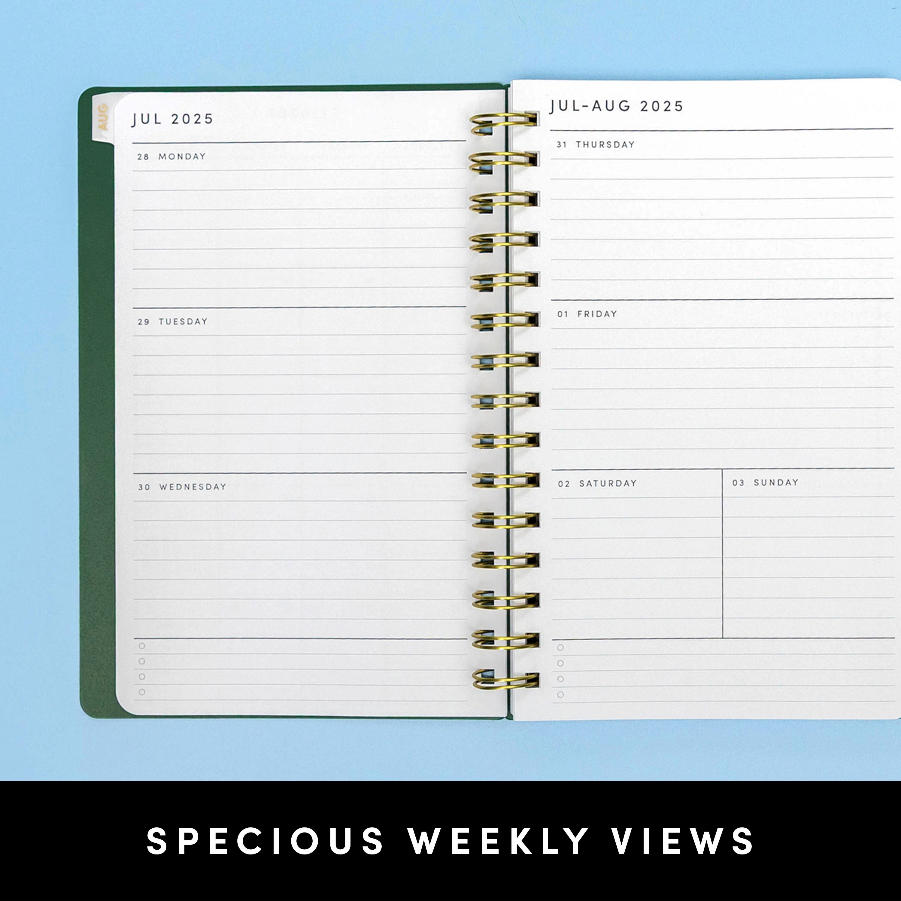 PAPERAGE 17 Month Academic Planner 2025-2026, Weekly & Monthly Spreads, August 2025 - December 2026, Small (5 in x 8 in)