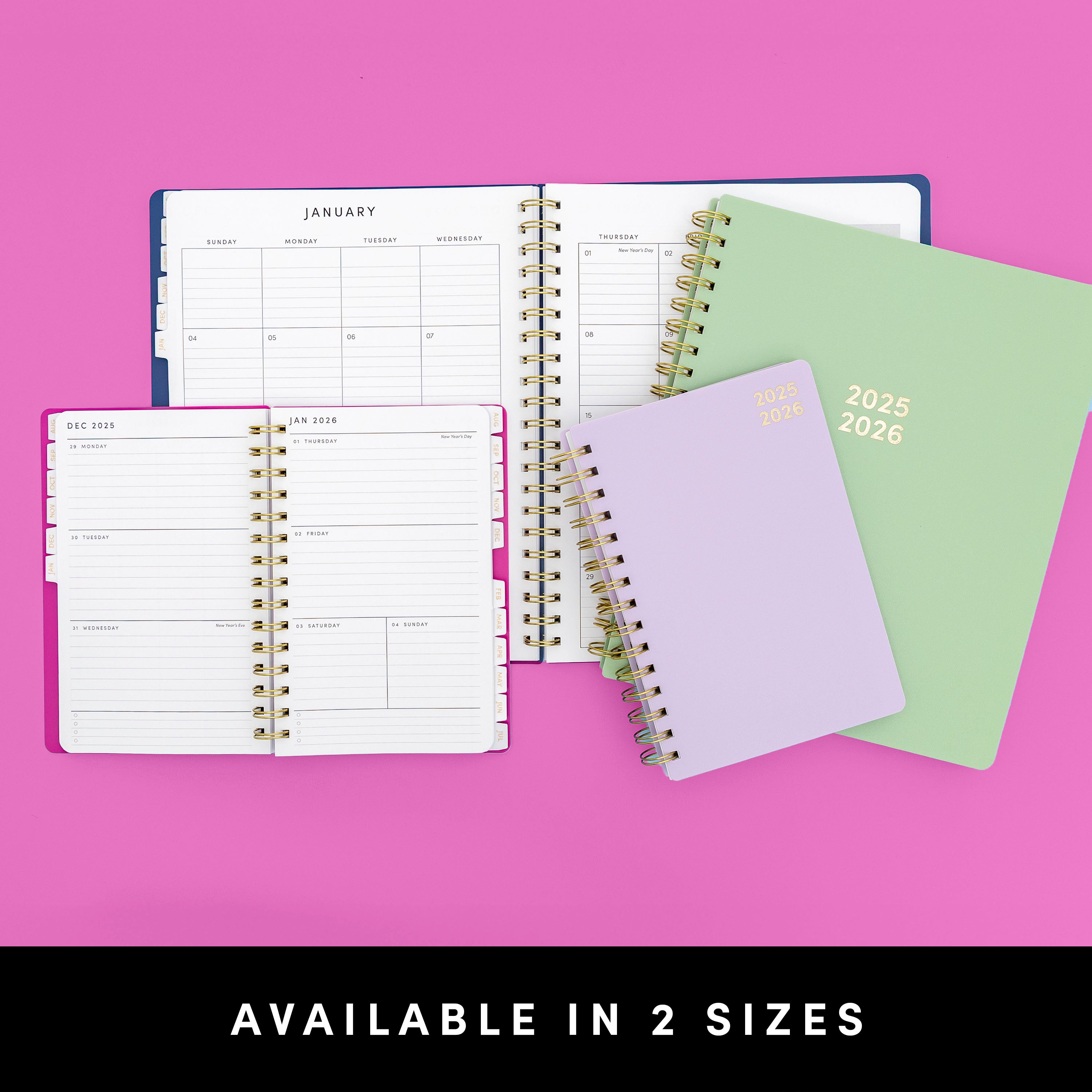PAPERAGE 17 Month Academic Planner 2025-2026, Weekly & Monthly Spreads, August 2025 - December 2026, Small (5 in x 8 in)
