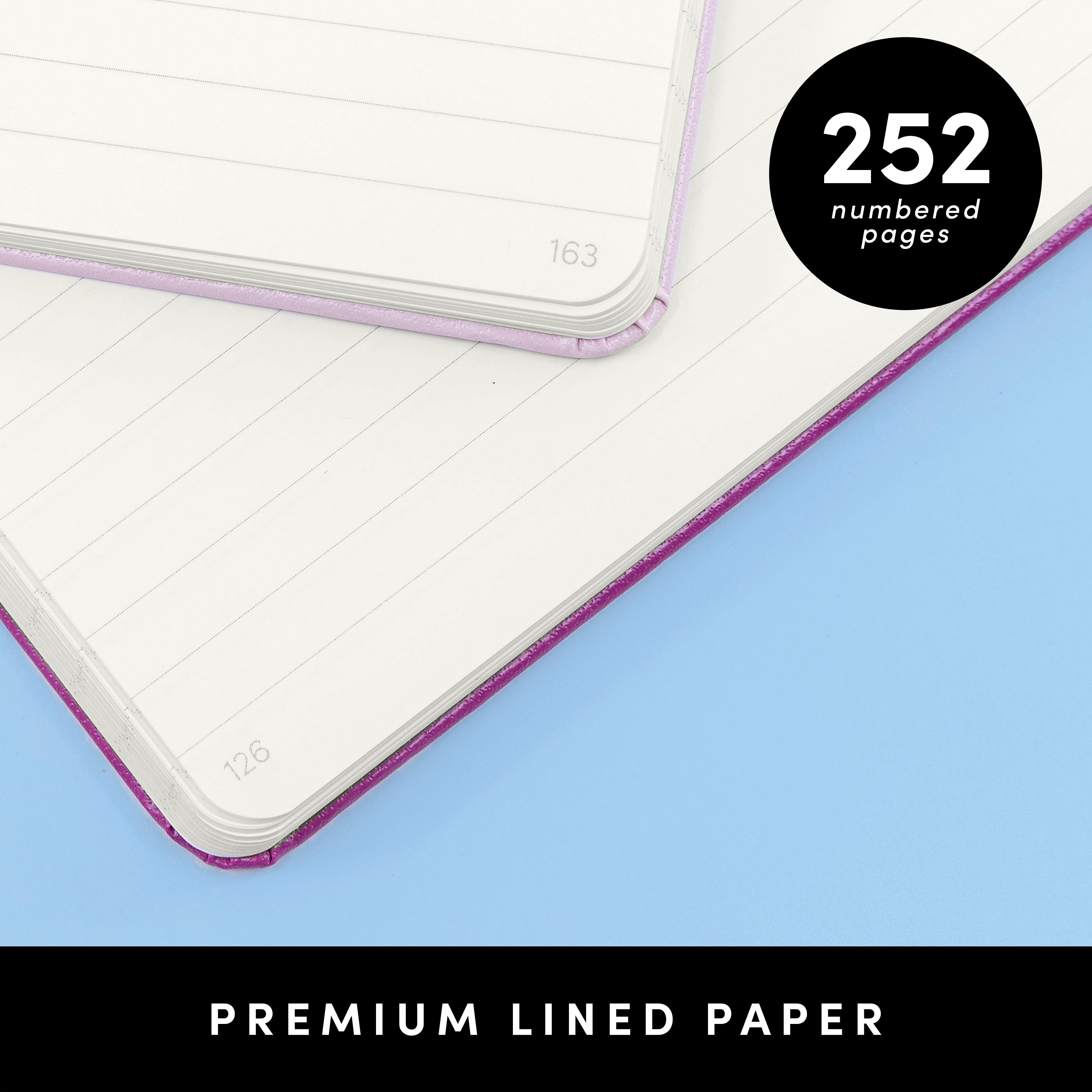 Expanded Lined Journal Notebook (252 pages), Hardcover (5.6 in X 8 in)