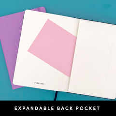 PAPERAGE Recycled Lined Journal Notebook, 160 Pages, Medium 5.6 inches x 8 inches - 100 GSM Thick Paper, Hardcover