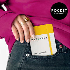 Pocket Size Lined Journal Notebook, Hardcover (3.7 in x 5.6 in)
