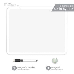 Paperage magnetic dry erase board, 1 marker, and 1 magnet.