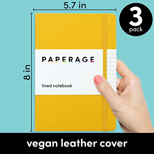  PAPERAGE Blank Journal Notebook, (Black), 160 Pages, Medium  5.7 inches x 8 inches - 100 GSM Thick Paper, Hardcover : Office Products