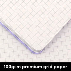 Graph Paper Spiral-Bound Wiro Notebook Journal, Hardcover (5.5 in x 8 in)