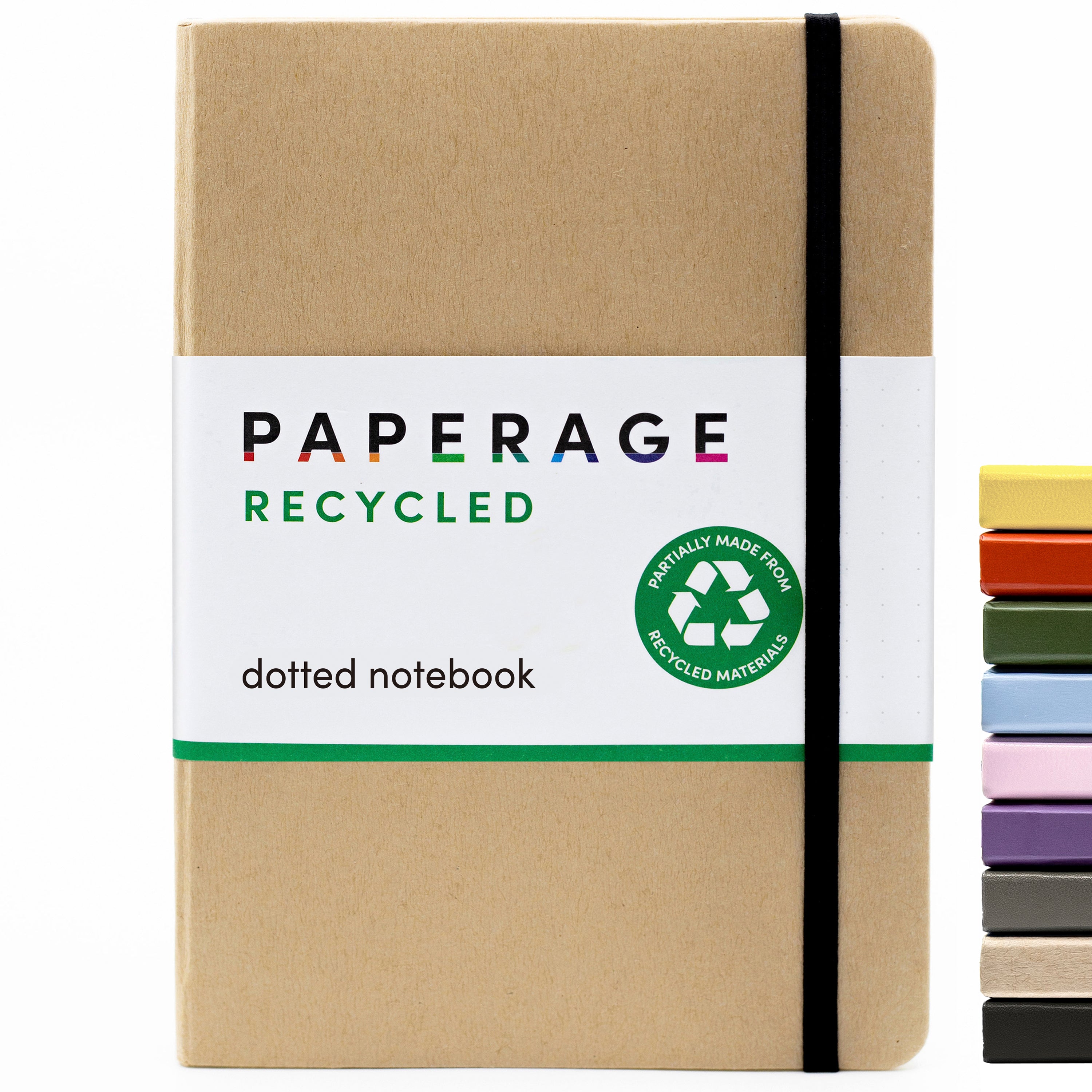 PAPERAGE Recycled Lined Journal Notebook Dark Green 160 Pages Medium 5.7  inch