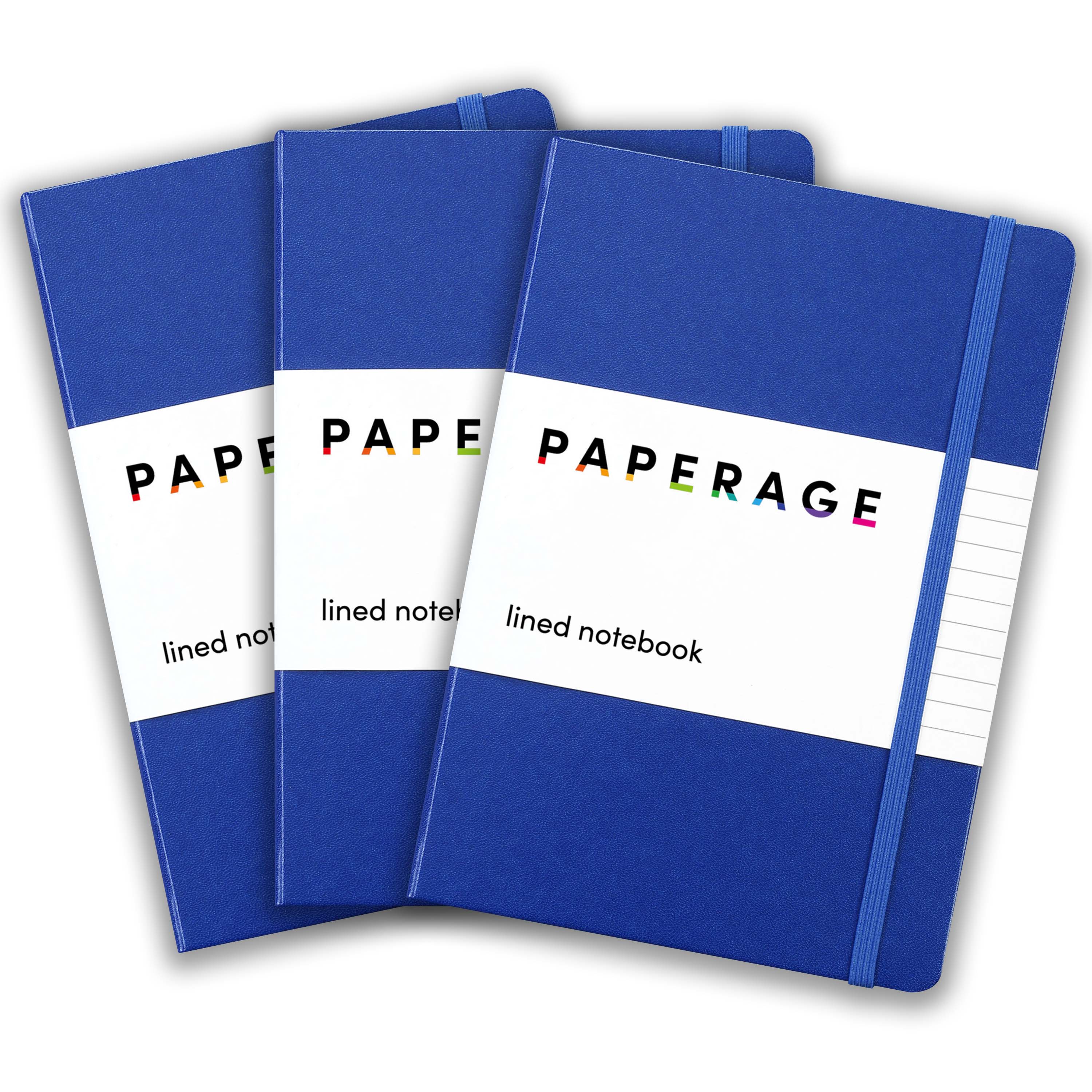 3 Pack Lined Journal Notebooks, Hardcover (5.7 in x 8 in) – Paperage