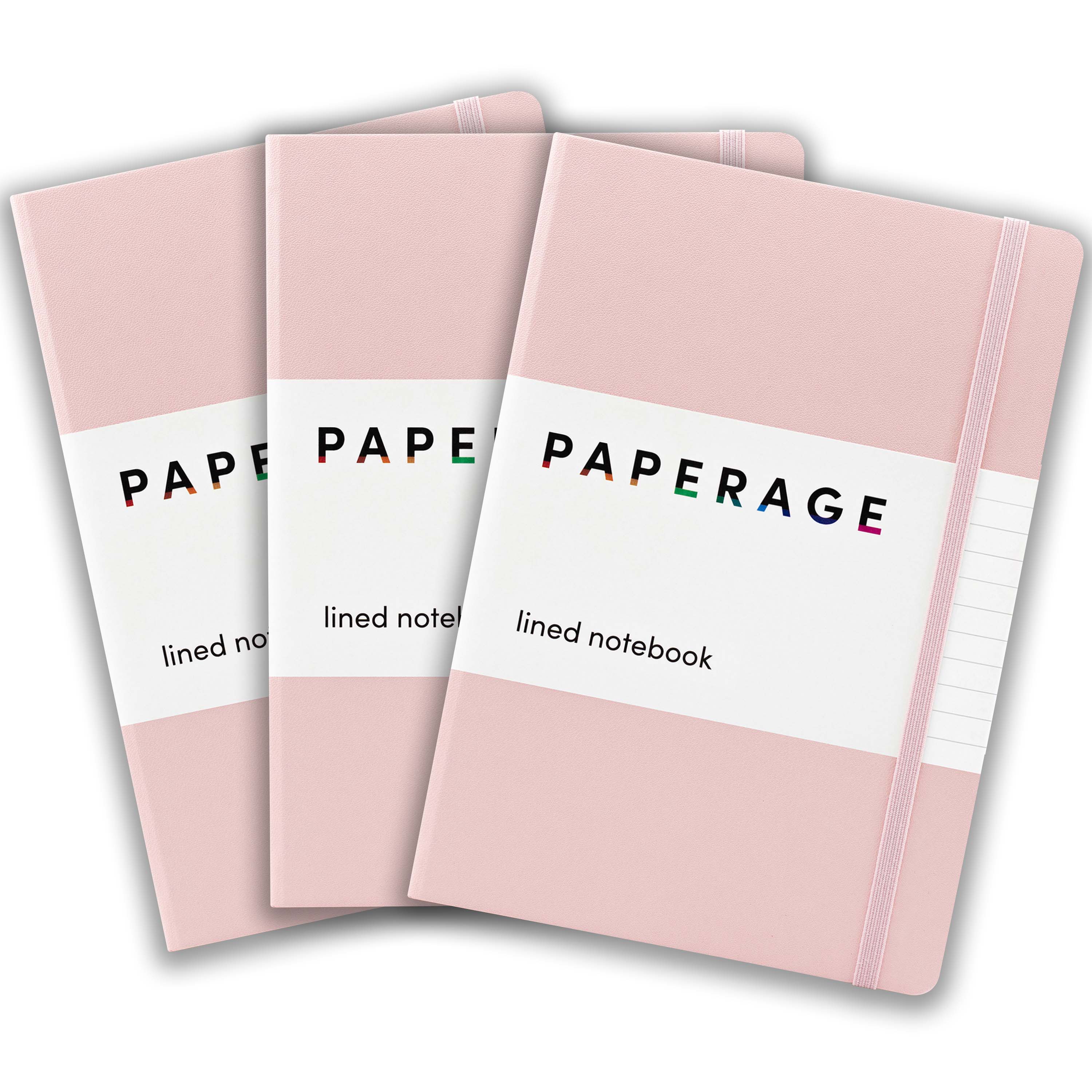 3 Pack Lined Journal Notebooks, Hardcover (5.7 in x 8 in) – Paperage