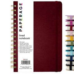 Lined Paper Spiral-Bound Wiro Notebook Journal, Hardcover (5.5 in x 8 in)