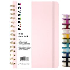 Lined Paper Spiral-Bound Wiro Notebook Journal, Hardcover (5.5 in x 8 in)
