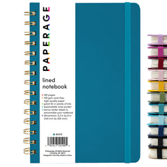 Lined Journal Notebook, Spiral Bound, Hardcover (5.5 in x 8 in)