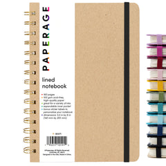 Lined Paper Spiral-Bound Wiro Notebook Journal, Hardcover (5.7 in x 8 in)
